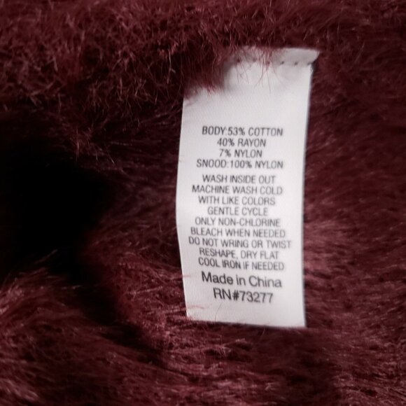 Apt. 9 Womens XXL Ribbed Asymmetric Sweater Removable Plush Infinity Scarf - Picture 7 of 9